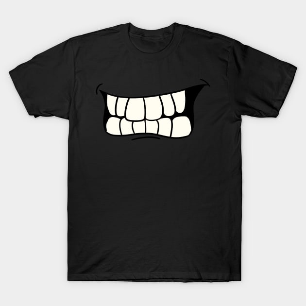 Toothy Grin Mask T-Shirt by PorinArt